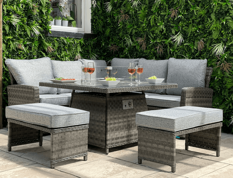 Outdoor couch with dining table hotsell