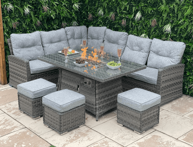 Large outdoor dining table set hotsell